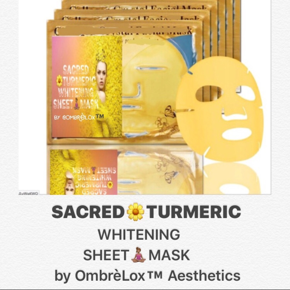 SACRED🌼TURMERIC WHITENING SHEET🧘🏽‍♀️MASK